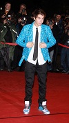 Thumbnail image for Justin Bieber in a MCM Leather Biker Jacket and Balenciaga High-Top Sneakers at NRJ Awards